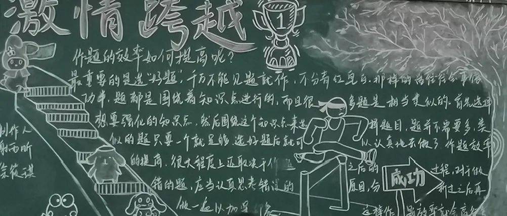 激情跨越——记高二年级黑板报