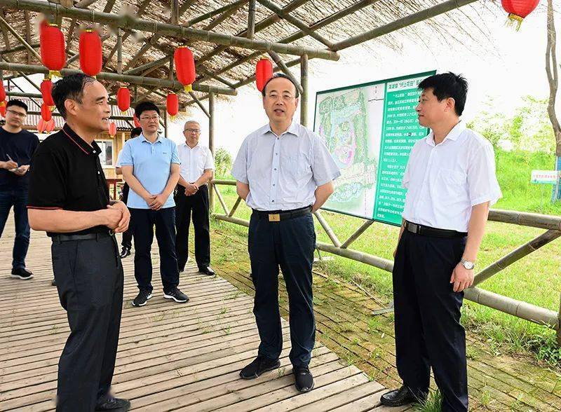 市委秘书长张劲松,县领导霍辉,汪森等陪同调研.