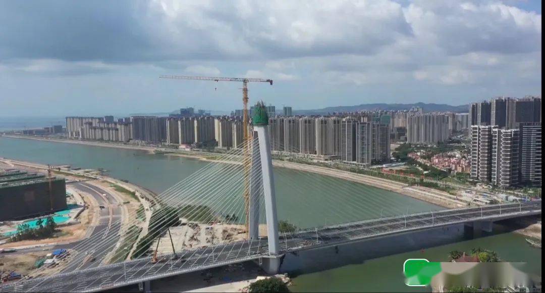 新津河大桥雄姿初展,东海岸新城将再添新地标!