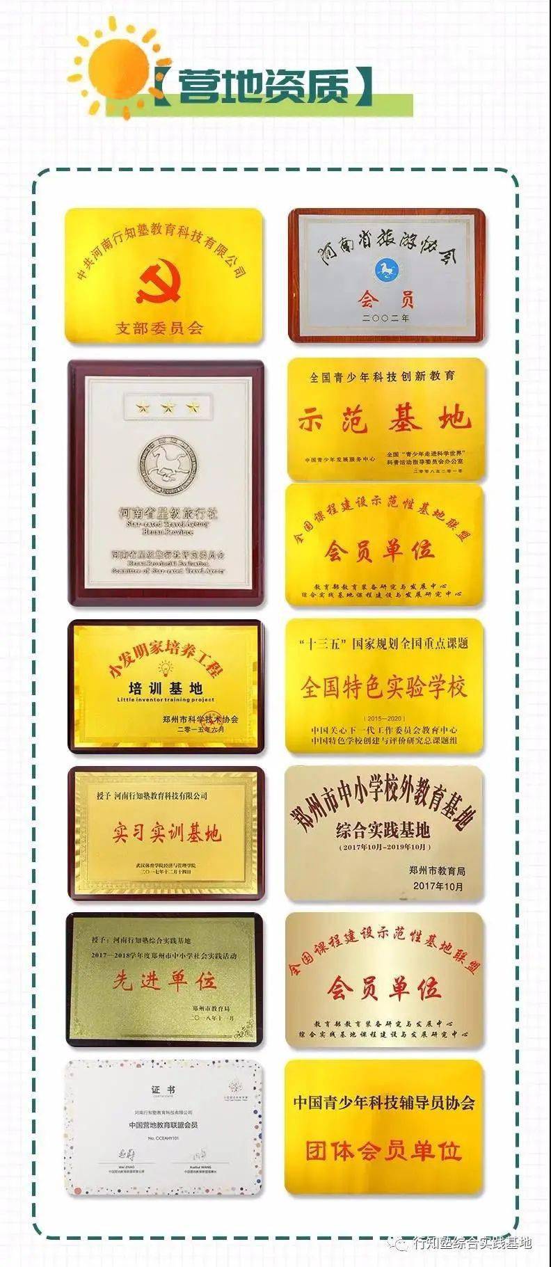 教师资格证,中登协全国营地指导员,郑州市红十字会救护员等资质证书