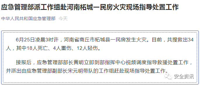 河南一武术馆火灾致18人死亡死者多为学生看着就心痛