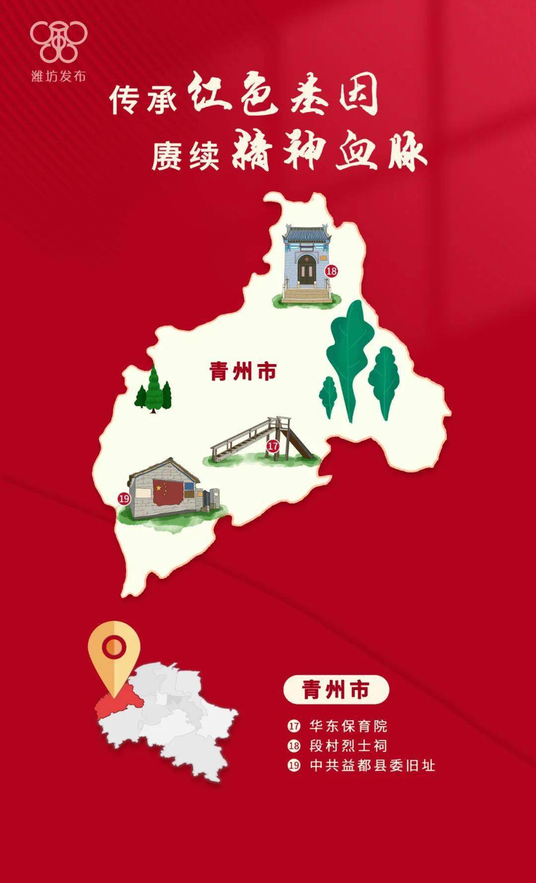 已公布为革命文物的有103处 这份潍坊"红色地图" 收录了每一个县市区