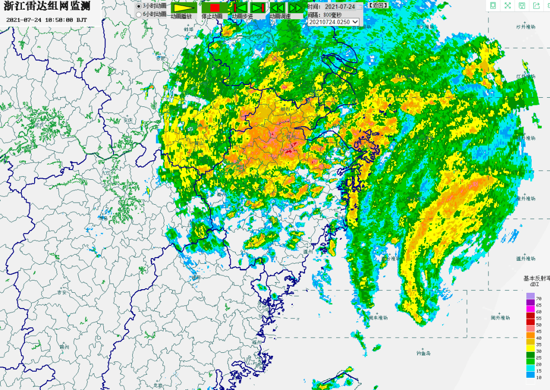 (24日11时雷达回波图)