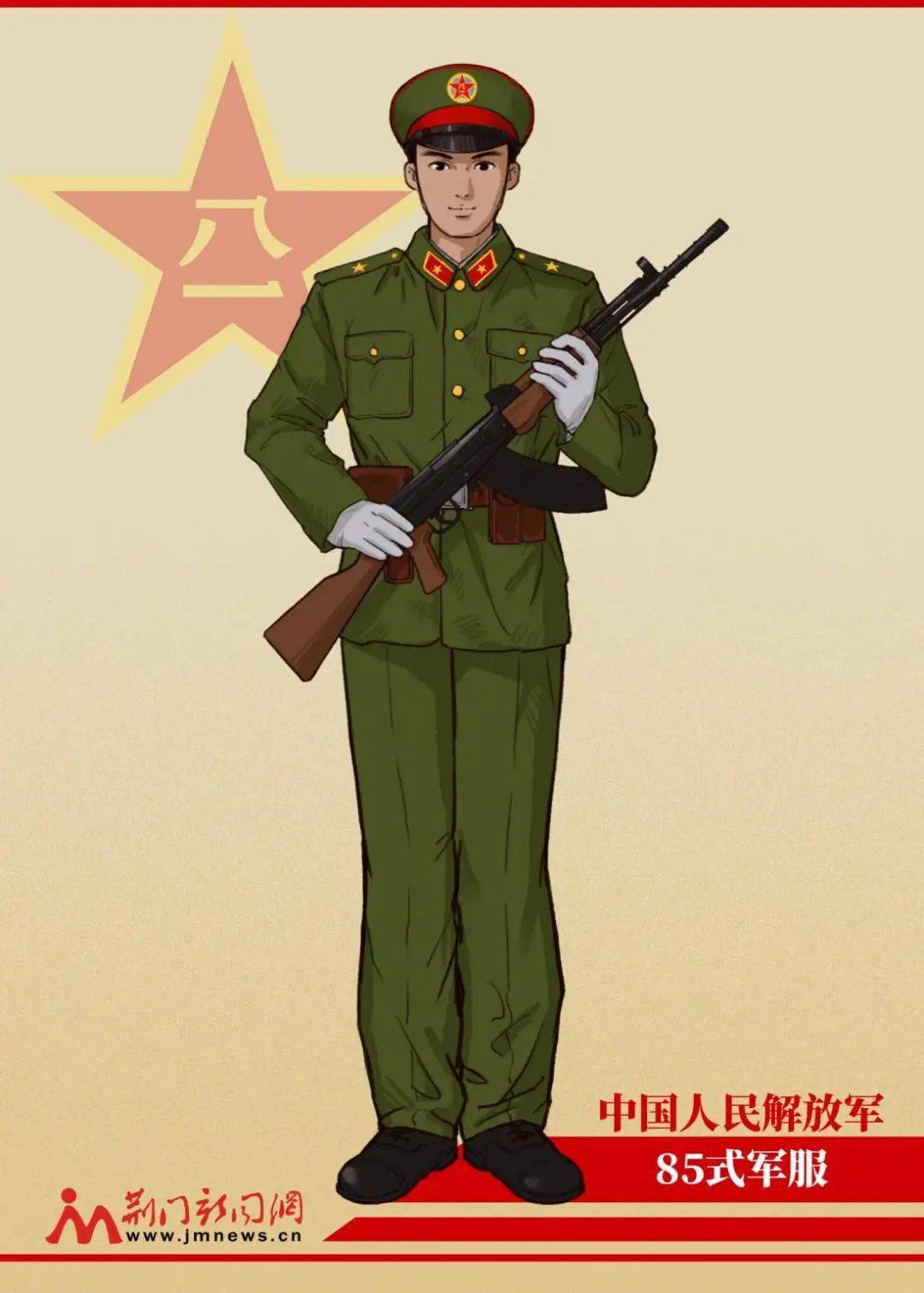中国工农红军军服图为八一南昌起义时期起义军军装也是人民军队由弱到