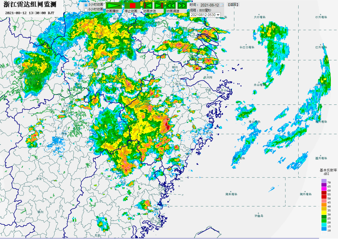 昨天13:30雷达回波图