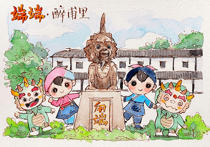 秀雅的甪直古镇,妙景美如画 今天,就跟着手绘达人 一起游甪直吧!