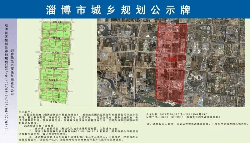 淄博新区又有5个地块重新规划,占地面积近250亩!