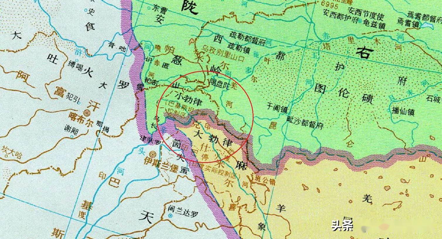 值得一提的是,小勃律的北界,与阿富汗和东方大国接壤的,狭长的瓦罕