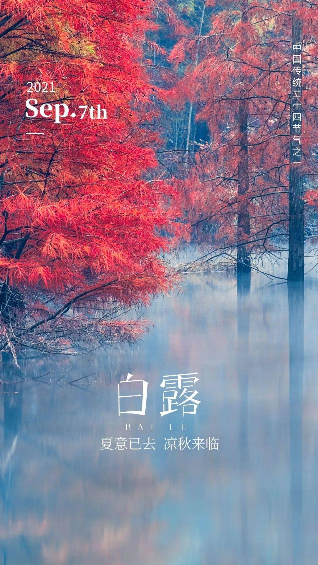 97白露节气祝福语文案发朋友圈的白露唯美说说句子