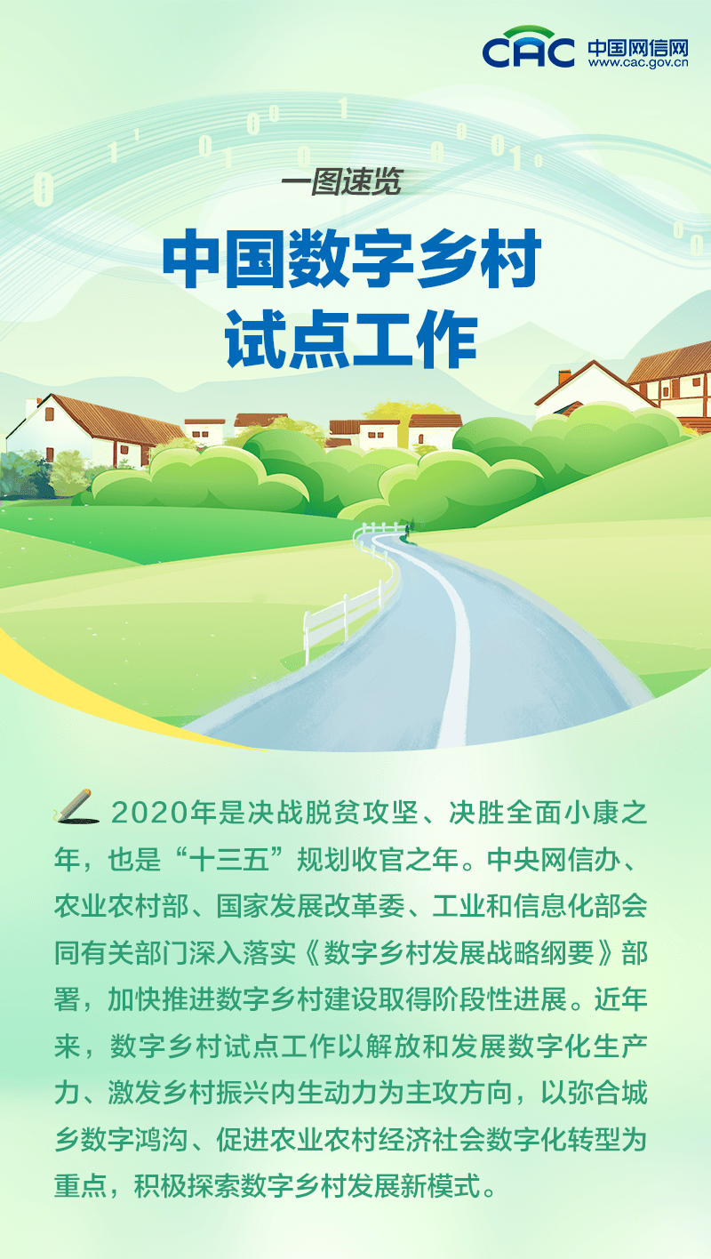 信息化建设丨一图速览中国数字乡村试点工作