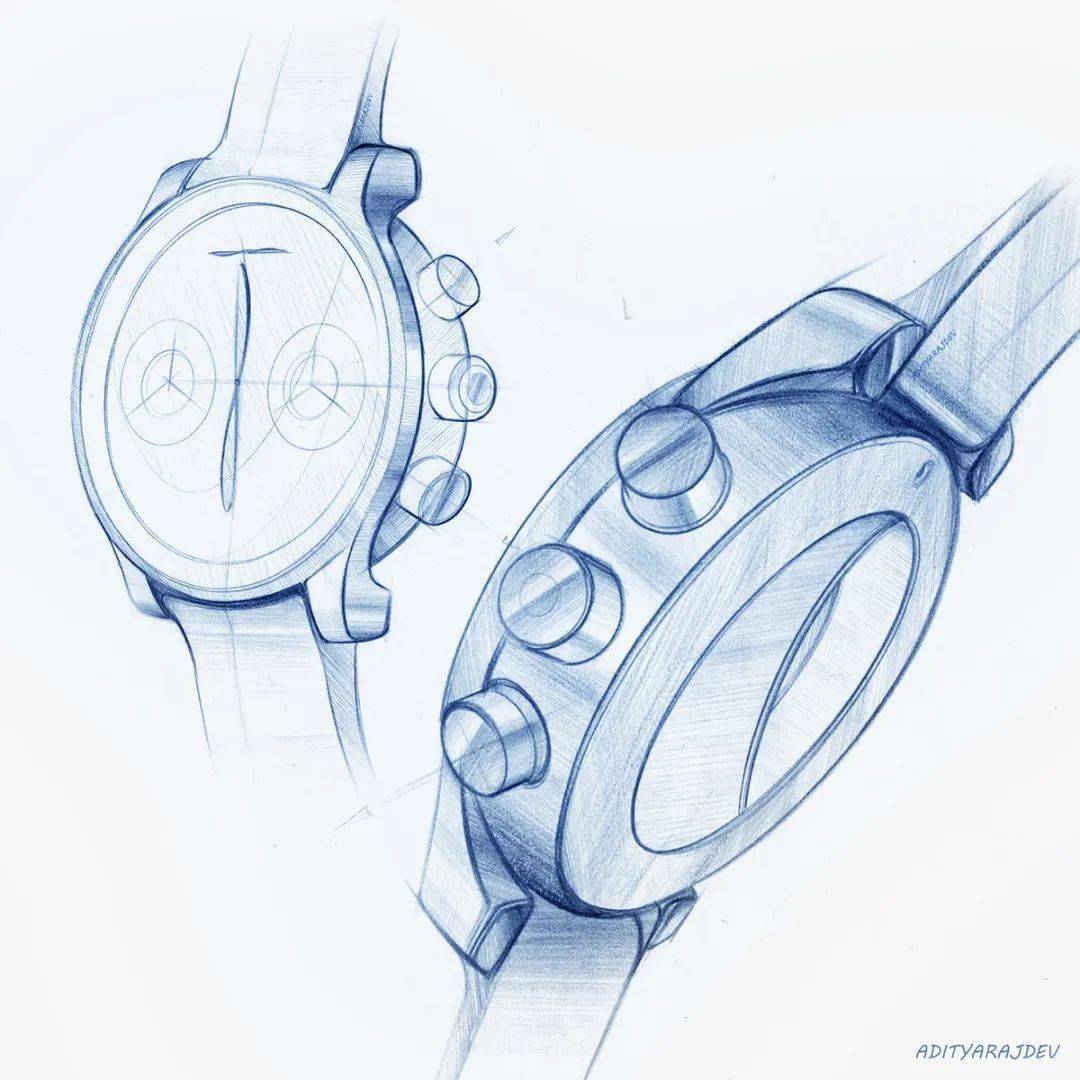 手绘口粮——分享一波国外设计师的手表设计!