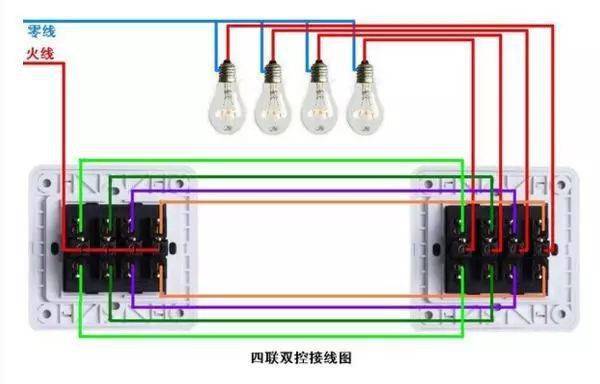 三控 有的朋友说中间可不可以用双联双控开关,也是可以的.