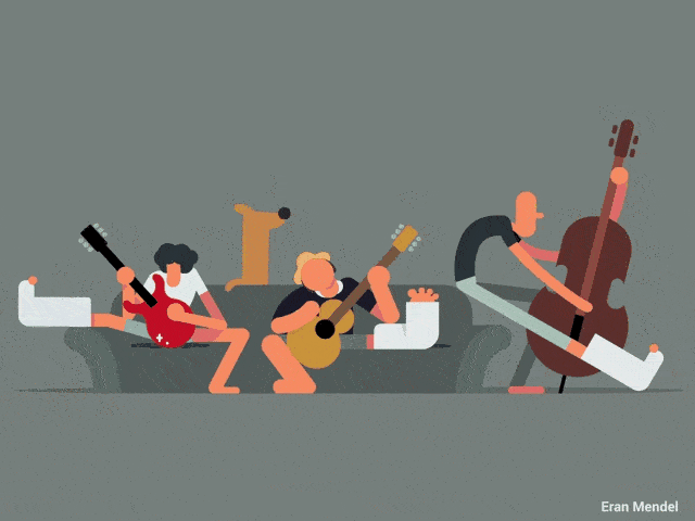 来自以色列的插画师,动画设计师 从事各种角色,动画和插画的设计