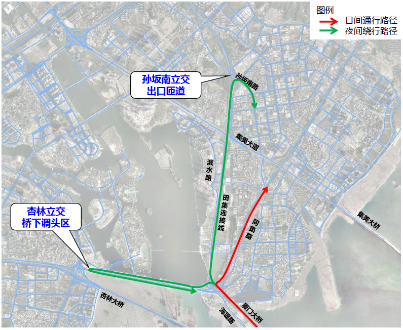 同安车主注意厦门大桥往同集路方向出口匝道封闭具体时间