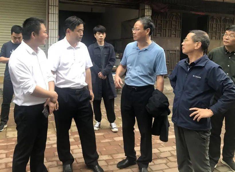 何长高一行先后实地察看我镇深圳大道,东升广场等基础设施建设情况及