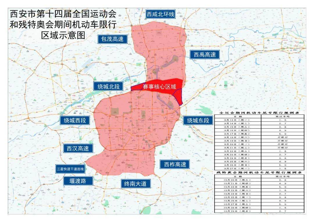 10月20日至10月29日西安机动车限行措施调整