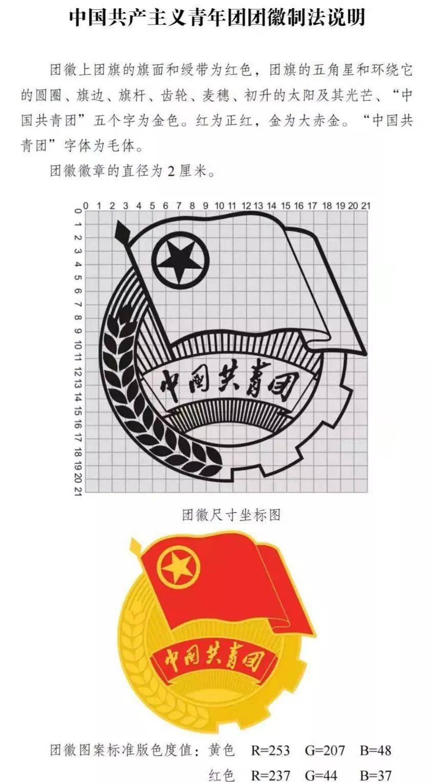 注意规范使用中国共产主义青年团团旗团徽