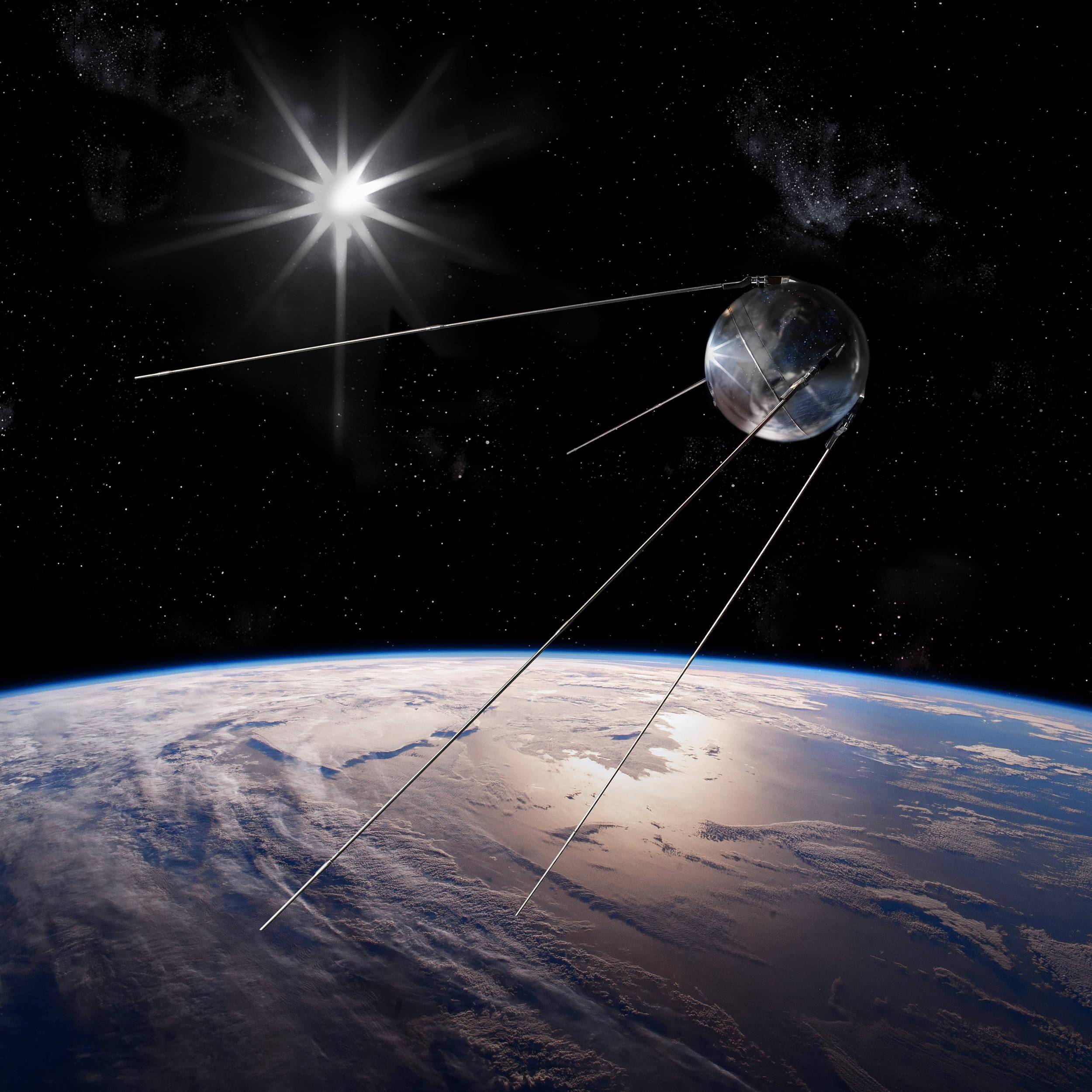 文明历史上第一个进入宇宙的物体——斯普特尼克一号卫星送入了太空
