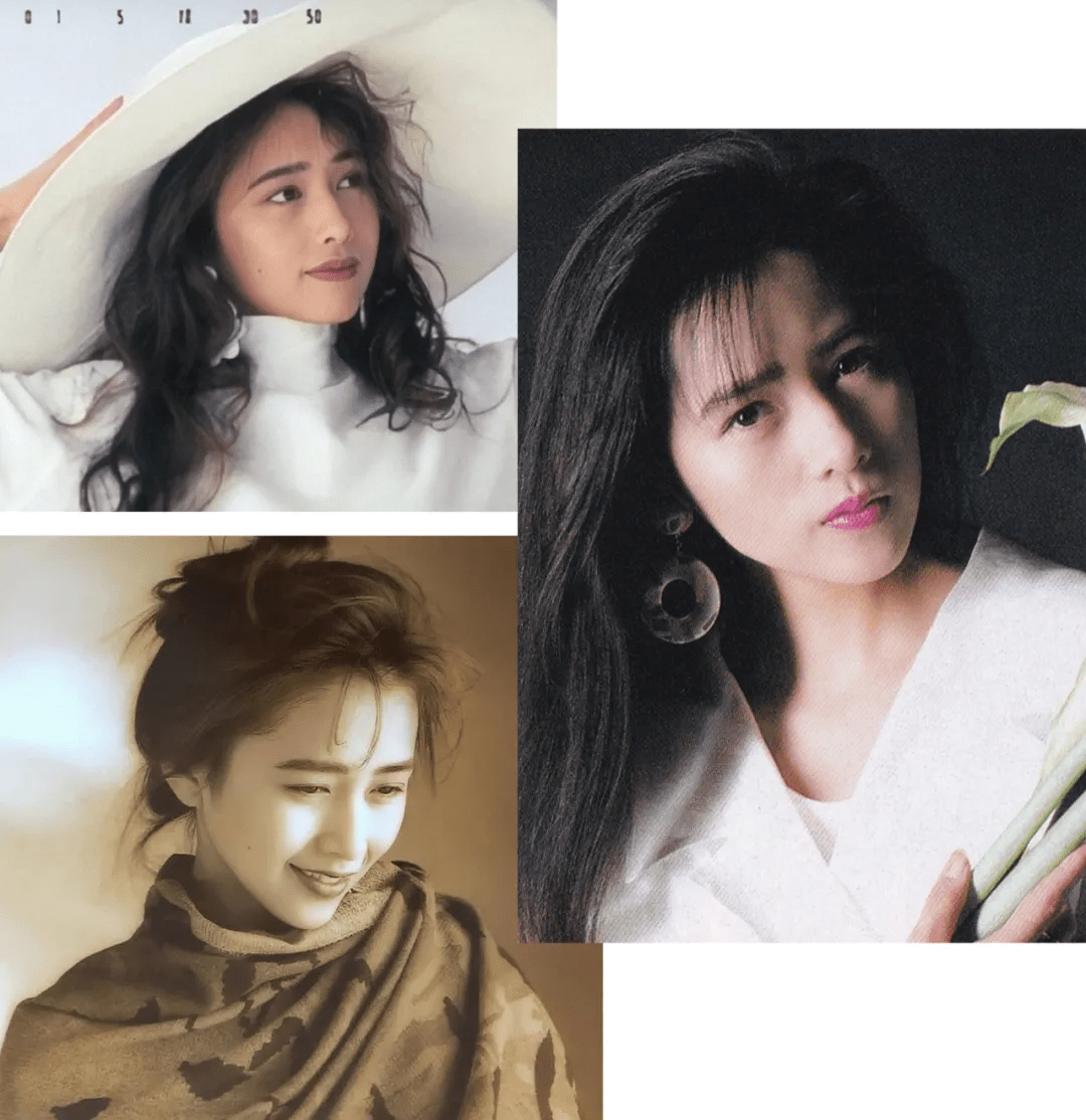 工藤静香正脸看歪嘴还是蛮明显的,所以她出圈的美貌写真都是 侧脸为主
