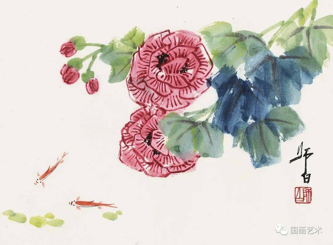 芙蓉秋菊俞致贞 牵牛芙蓉乔木 芙蓉翠鸟丁衍庸 芙蓉游鱼齐白石 芙蓉