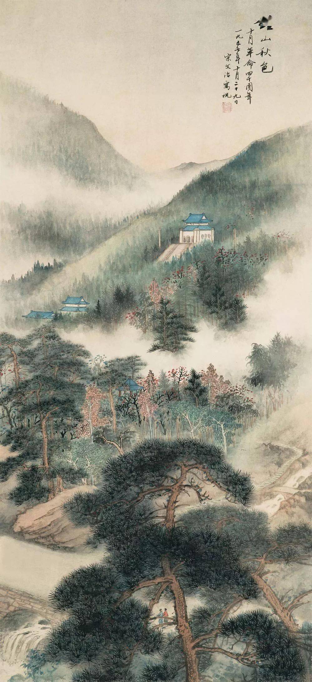 而这一时期比他们更年长的山水画画家则有:齐白石,黄宾虹,吴待秋,高剑