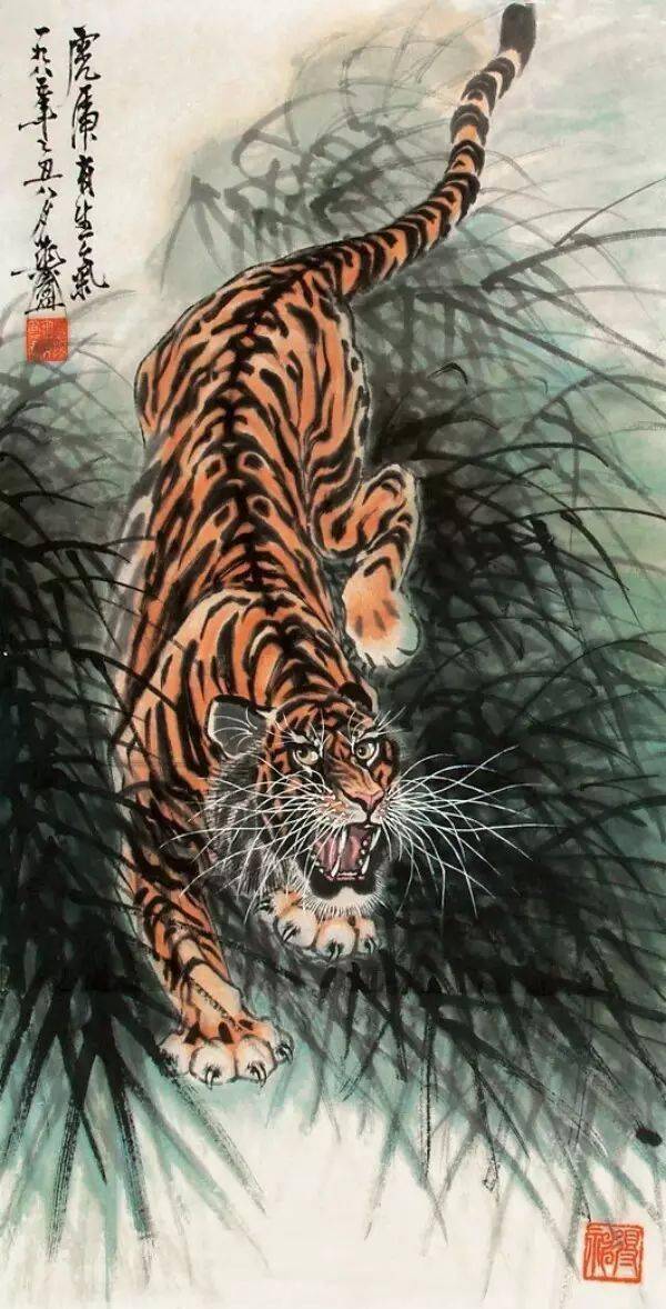 被埋没的画虎大师胡爽庵作品欣赏50幅
