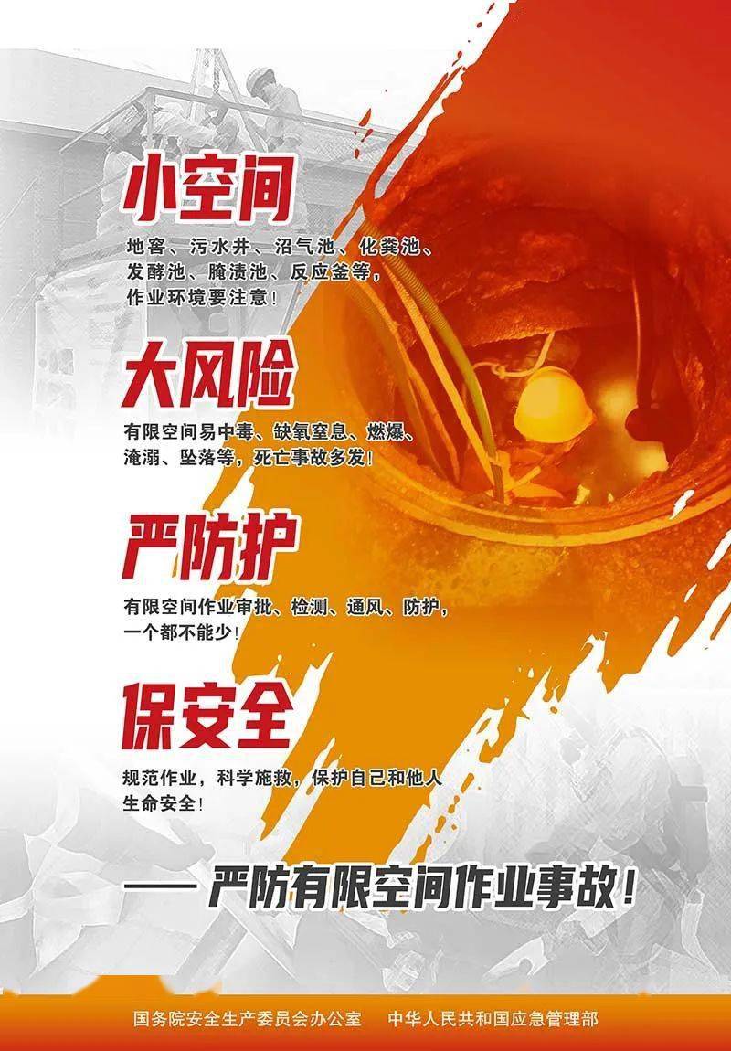 国务院安委会应急管理部发布有限空间作业安全宣传画和系列挂图
