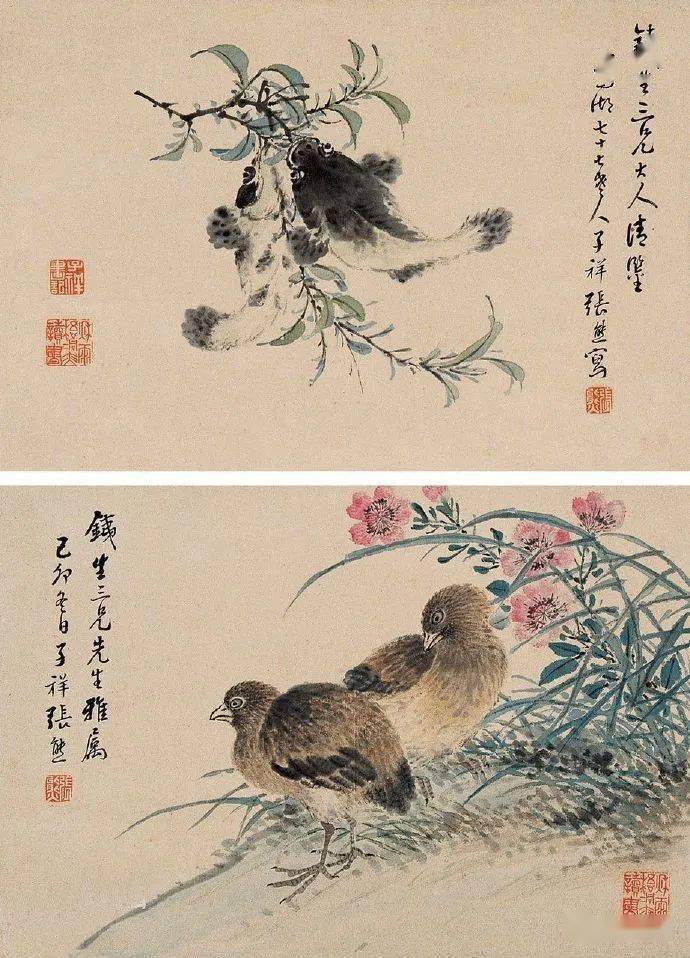 名品视界晚清画家张熊的花鸟画欣赏五