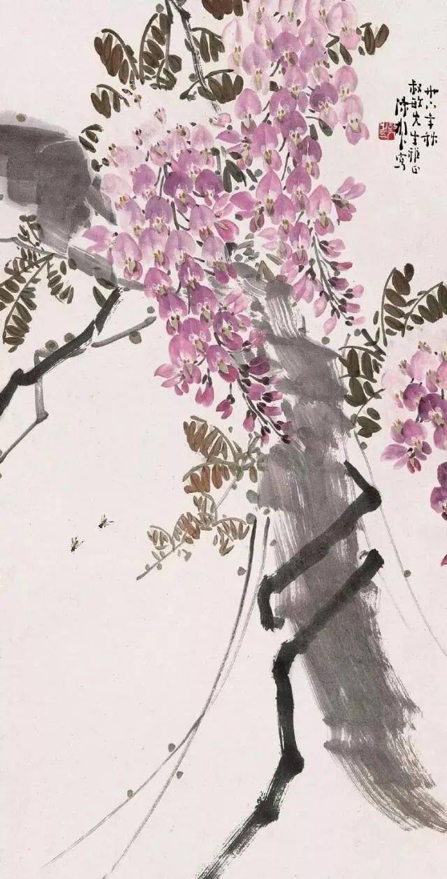 齐白石《紫藤蜻蜓·篆书八言联》,2010年北