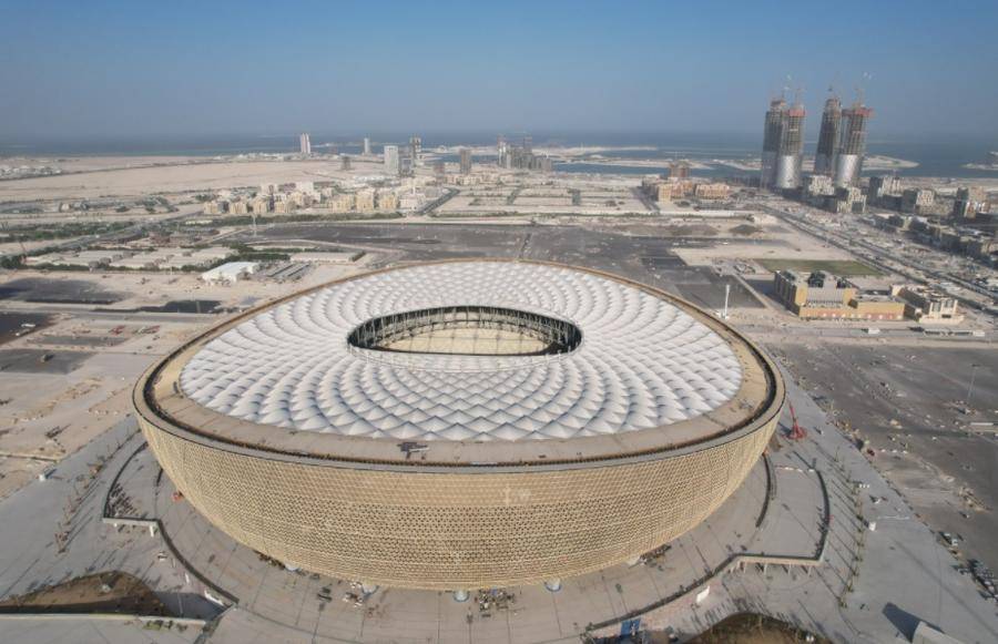 卡塔尔世界杯主体育场主体完工,系中企承建海外最大专业场馆_赛尔