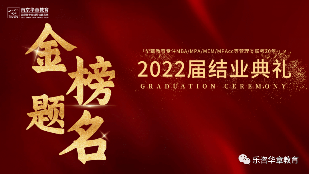 金榜题名南京华章教育2022管理类联考结业典礼祝大家一战成硕