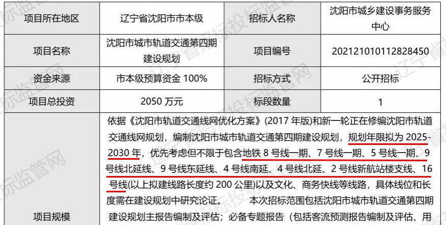 你追我赶沈阳地铁5号线预计2023年报批4号线2号线南延线频传好消息