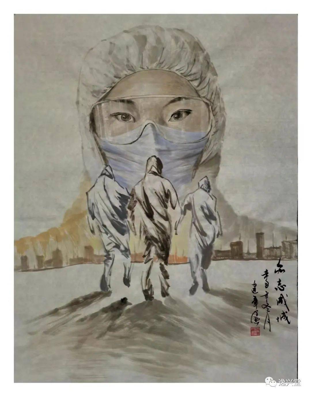 笔墨凝心艺心抗疫长武县美术家协会抗疫主题书画作品展