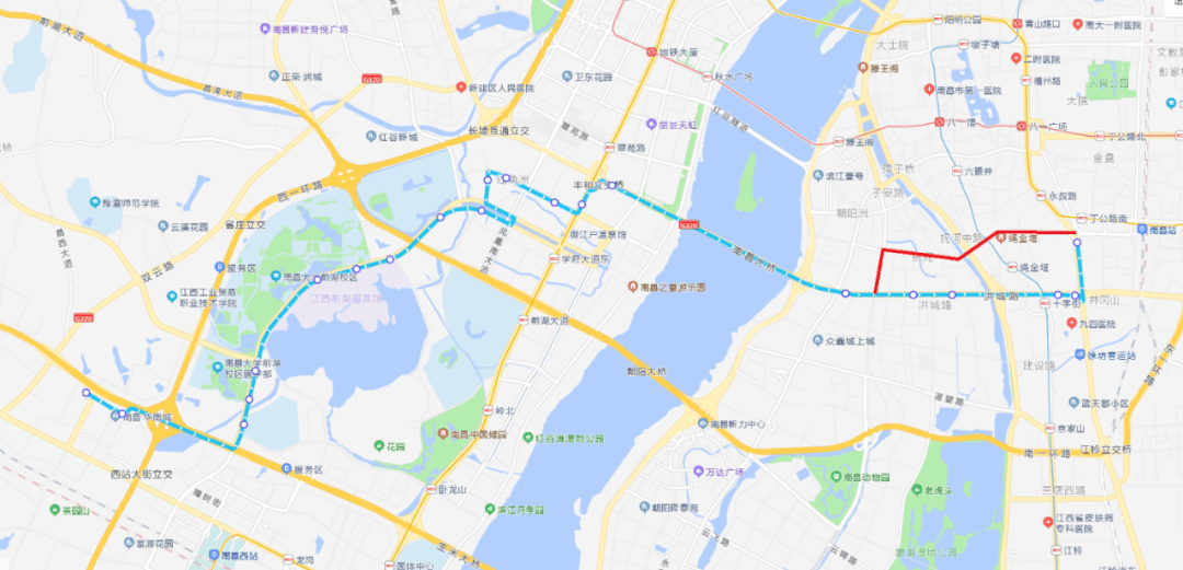 南昌247路公交车路线图,927公交车路线路线图 南昌公交决定1月8日起优化调整235路,247路此外海关桥施工完毕恢复