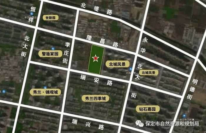 项目位于保定市莲池区,南邻瑞安路,北邻隆昌路,李庄街以东,东侧为规划