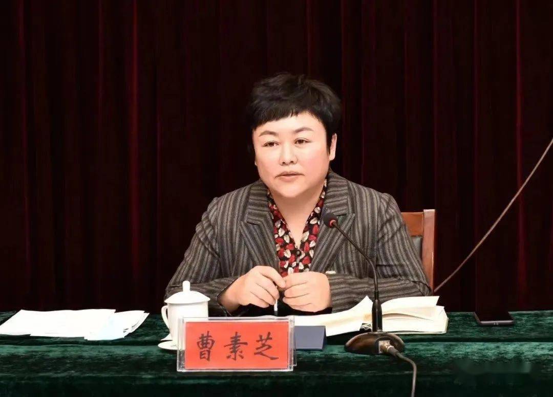 县政协主席曹素芝主持座谈会.