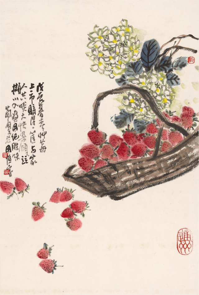 【中华艺术宫 | 轻悦读】曹简楼《草莓》:自成妙趣_上海美术馆_画面