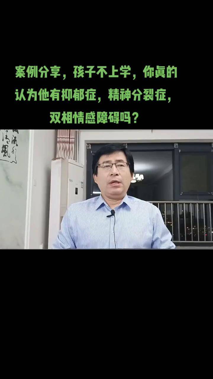 案例分享孩子不上学你真的认为他有抑郁症精神分裂症双相情感障碍吗