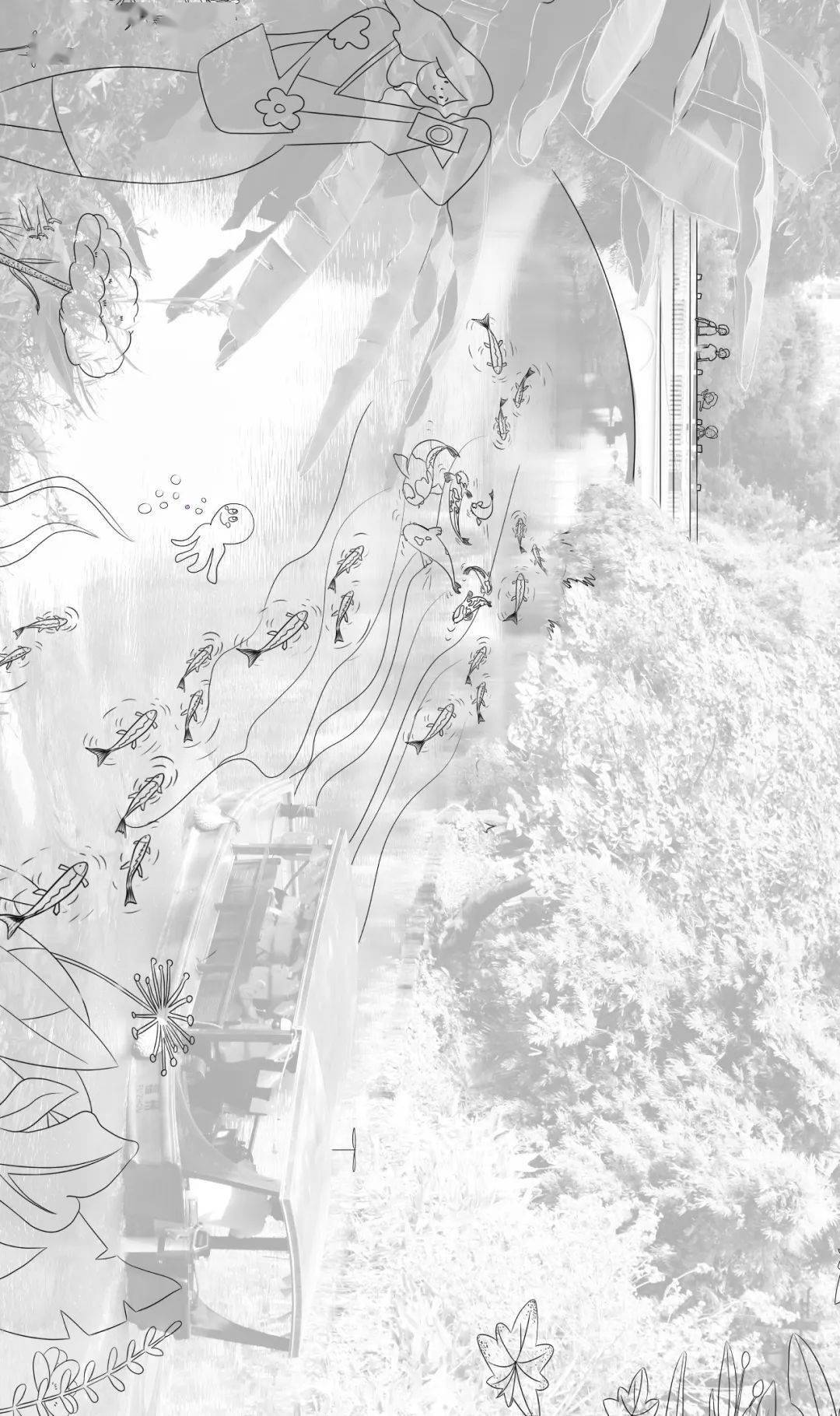 简笔画 手绘 线稿 1080_1820 竖版 竖屏