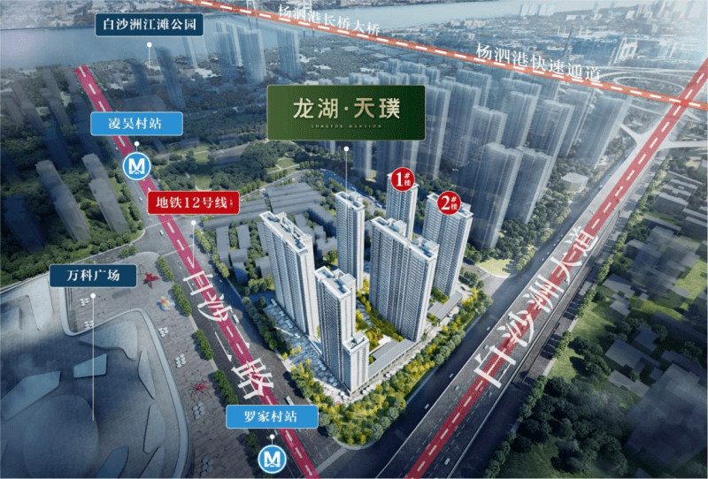 首付22万起,抢龙湖天字系红盘_白沙洲_武汉_规划
