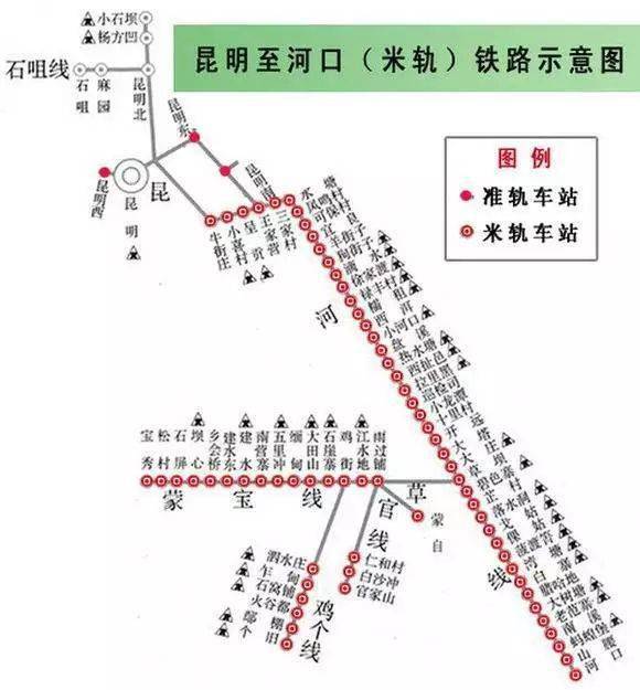 西至石屏 宝秀的六寸轨窄轨铁路东至碧色寨鸡街为中心指的是以个旧为