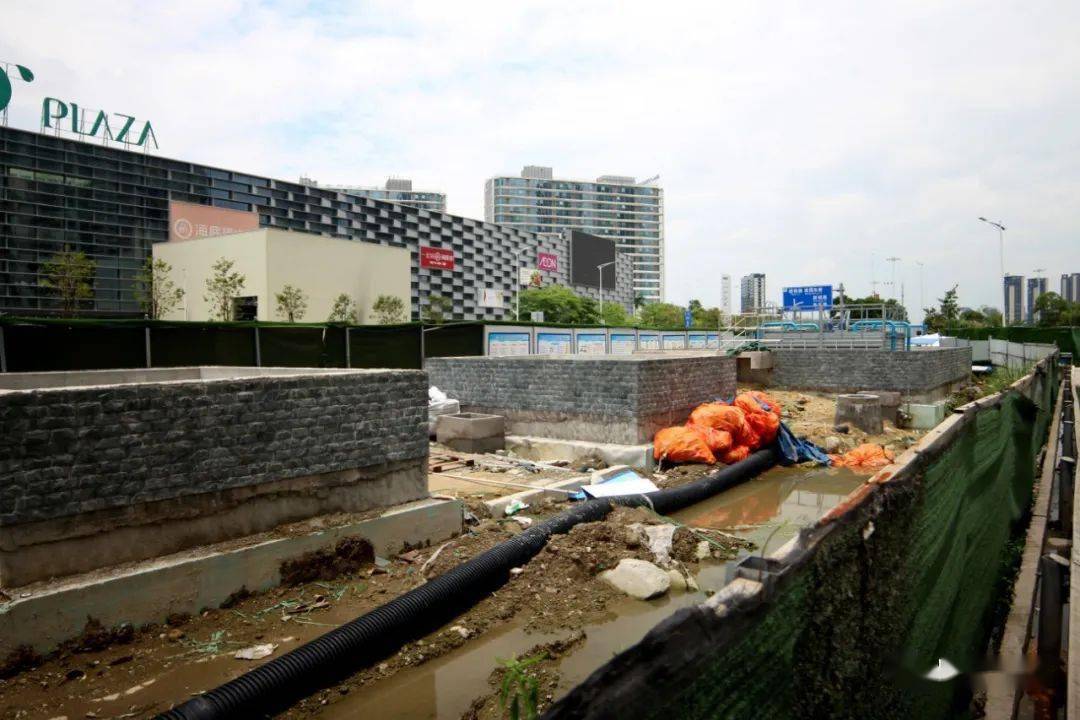 顺德欢乐海岸站建设现状_逢沙村_大道_盒子