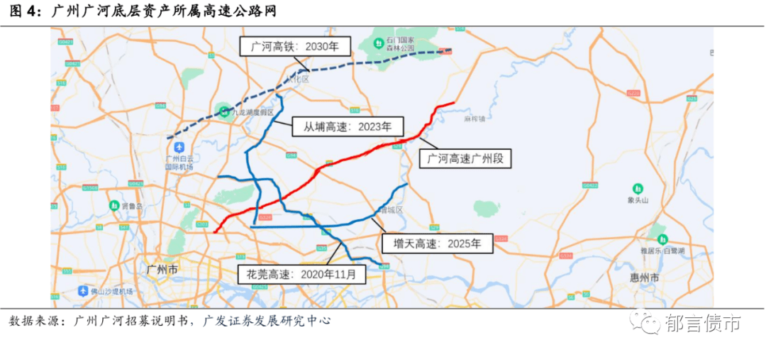 从埔高速与项目公路形成交叉,广州广河2023-2024年车流量增长率保持10