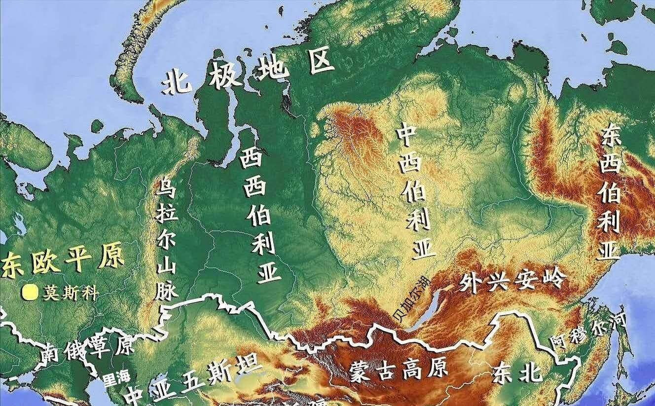 西伯利亚图示1581年,俄国人越过乌拉尔山,侵入西伯利亚.