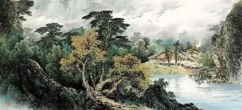 《过山农家》唐代:顾况板桥人渡泉声,茅檐日午鸡鸣.