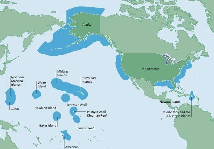 非合并建制领土以美国的殖民地为主(如关岛,波多黎各,美属萨摩亚等等)