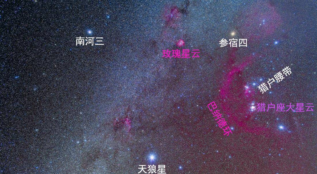 南河三在冬季的夜空中很显眼,因为它是著名的冬季大