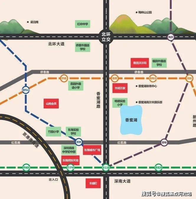 商业:领展中心城,百佳超级市场(黄埔雅苑店,盒马鲜生(景田店,元初