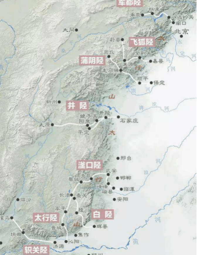 而太行山地势南高北低,地势险峻,也因此极难通行.