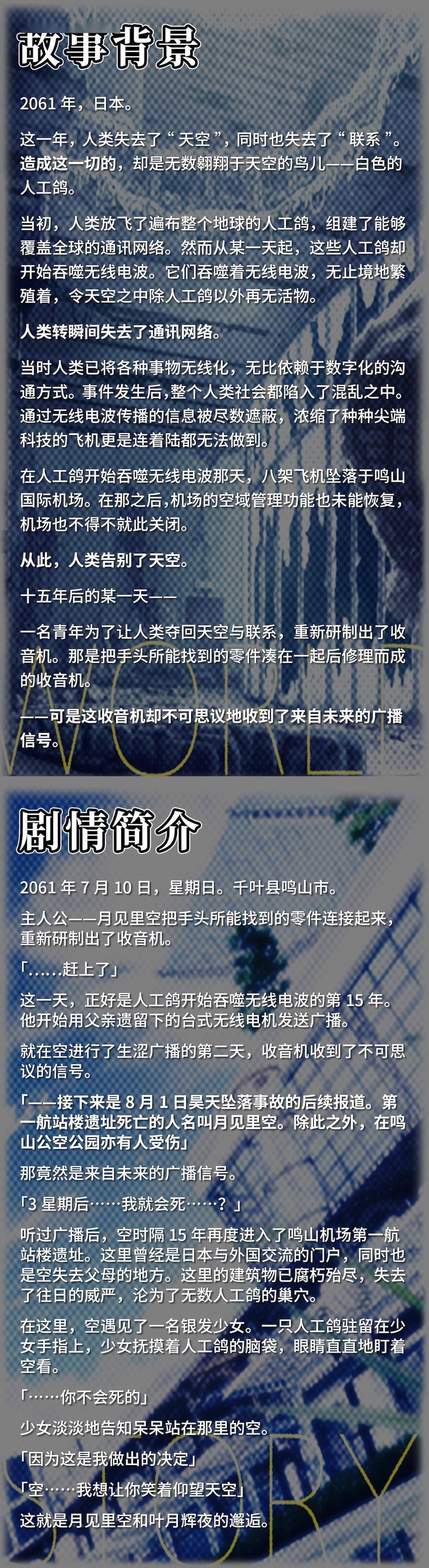 科幻题材视觉小说《将来播送与人工鸽》中文版Steam页面上线 2月17日出售